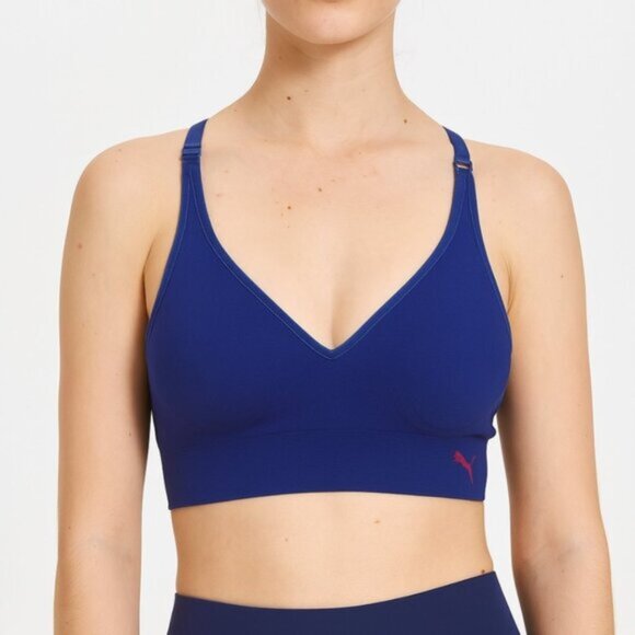 Puma Women's Blue Sports Bra Size M - Picture 1 of 5